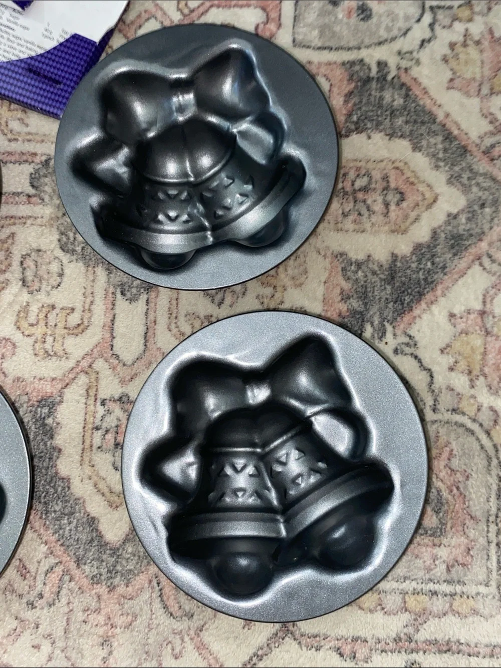 Lot of 6 Vintage Kaiser Christmas Collection Mini Baking Pans Snowman Tree Bells